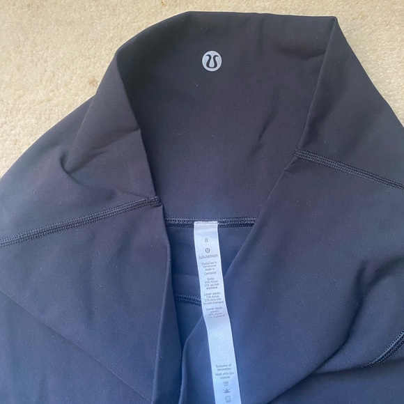 Lululemon Wunder Under High-Rise Crop 23" Black Scallop Full-On Special Edition - Picture 5 of 5